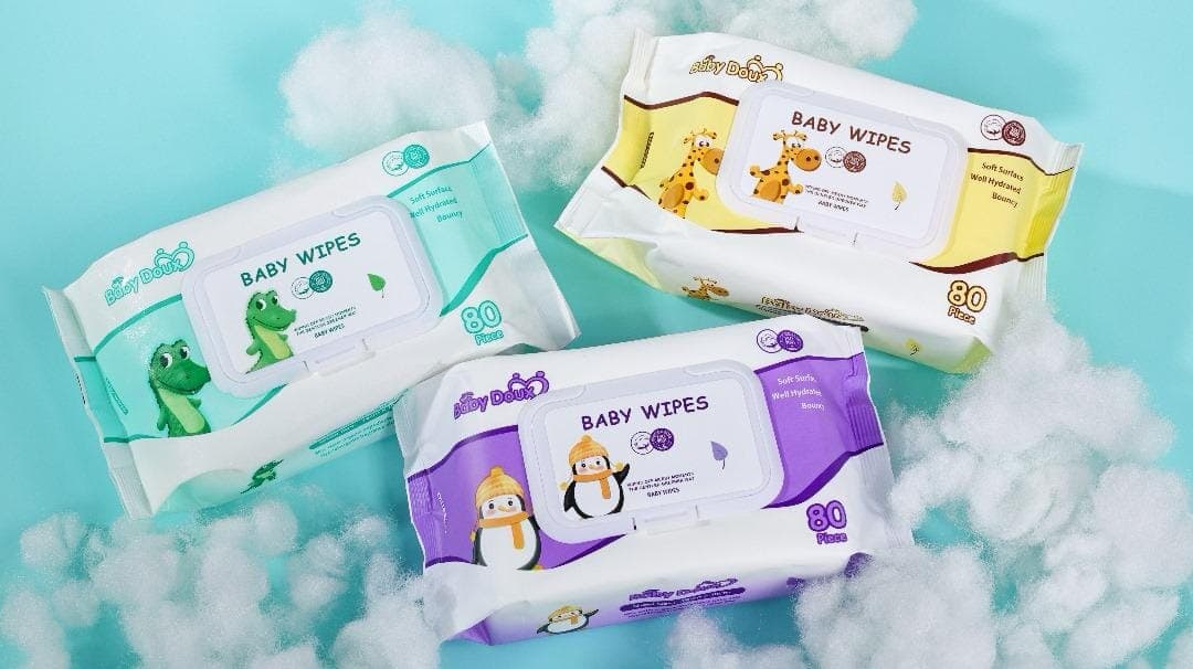 Baby Doux Baby Wipes (80pcs x 24 packs) Soft & Gentle Baby Wipes